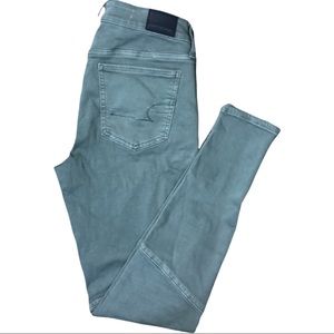 American Eagle Green Super Stretch Jeggings 8